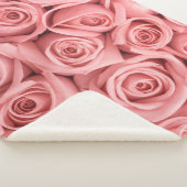 花 |ピンクのバラ シェルパブランケット (3/4)
