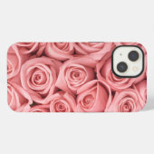 花 | ピンクのバラ iPhoneケース (裏面横)