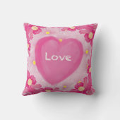 花，ピンク，ナチュラル，装飾用クッション クッション (裏面)