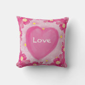 花，ピンク，ナチュラル，装飾用クッション クッション (正面)