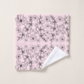 花（ピンク） バスタオルセット (ウォッシュタオル)