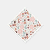 花 ピンク 青 植物学 スタンダードカクテルナプキン (角)