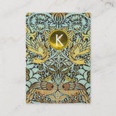 花、ピーコックとドラゴンモノグラム 名刺 (裏面)