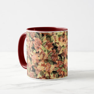 花 フラワー ベージュ 黄色 オレンジ ブラウン 花柄 フラワーモチーフ マグカップ