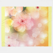 花 フリースブランケット (正面(横))