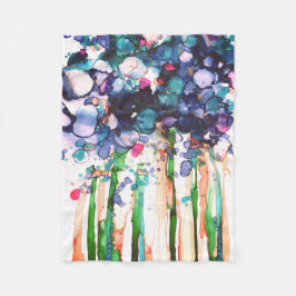 花 フリースブランケット