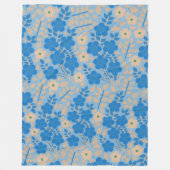 花 フリースブランケット (正面)