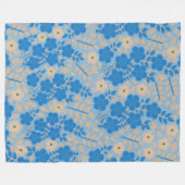 花 フリースブランケット (正面(横))