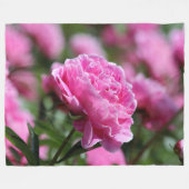 花 フリースブランケット (正面(横))