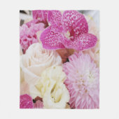 花 フリースブランケット (正面)