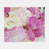 花 フリースブランケット (正面(横))