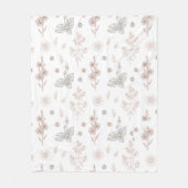 花 フリースブランケット (正面)