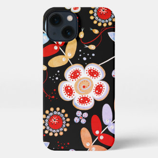花，フローラ，パターン iPhone 13ケース