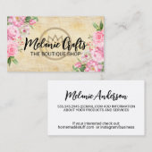 花 |ブティック背景スタイル 名刺 (正面/裏面)