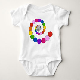 花/ブルームデレベンス – らせん状のドット ベビーボディスーツ