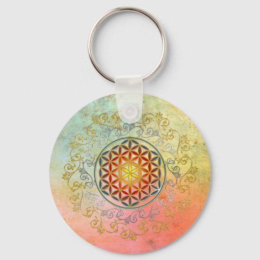 花/ブルームデレベンス – オーナメントIV BG キーホルダー (正面)