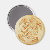 花/ブルームデレベンス – カメの石 マグネット (正面/裏面)