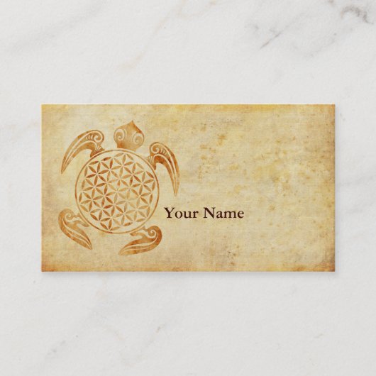 花/ブルームデレベンス – カメの石 名刺 (正面)