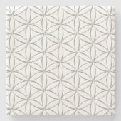 花/ブルームデレベンス – シルバーパターン ストーンコースター (正面)