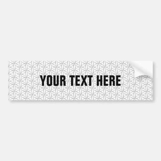 花/ブルームデレベンス – シルバーパターン バンパーステッカー (正面)