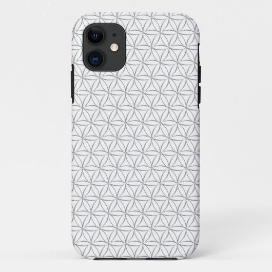 花/ブルームデレベンス – シルバーパターン Case-Mate iPhoneケース (裏面)