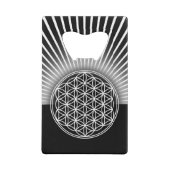 花/ブルームデレベンス – ホワイトフラット クレジットカード栓抜き (裏面)