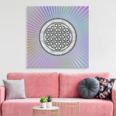 花/ブルームデレベンス – ボタンIX キャンバスプリント (インサイチュ (リビング))