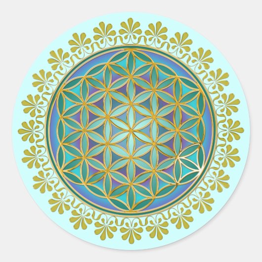 花/ブルームデレベンス – ボタンV ラウンドシール (正面)