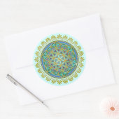 花/ブルームデレベンス – ボタンV ラウンドシール (封筒)