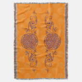 花/ブルームデレベンス – ヴィンテージV スローブランケット (正面縦)