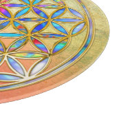 花/ブルームデレベンス – 金ゴールドカラフル カッティングボード (角)