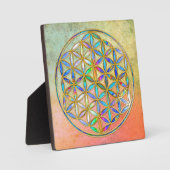 花/ブルームデレベンス – 金ゴールドカラフル フォトプラーク (正面)