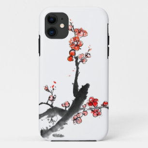 花、プラム花の中国のな絵画 iPhone 11 ケース