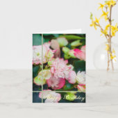 花 - ベゴニア カード (黄色い花)