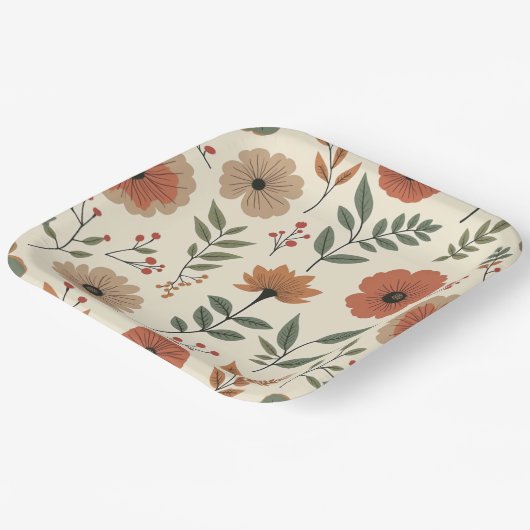 花 ペーパープレート (傾斜あり)