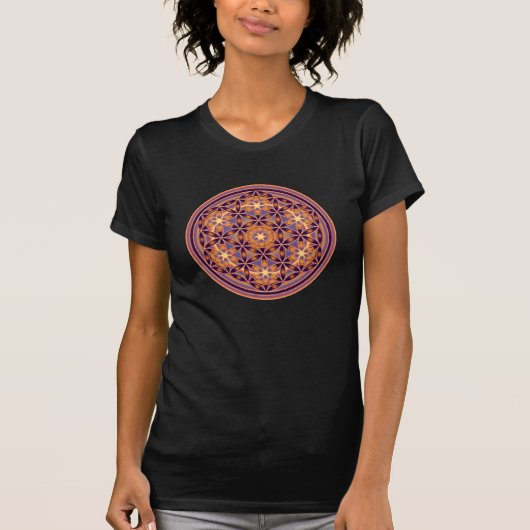 花 – ボタンスタイル02 Tシャツ (正面)
