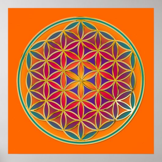 花 – ボタンスタイル03 ポスター (正面)