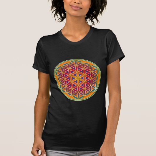 花 – ボタンスタイル03 Tシャツ (正面)