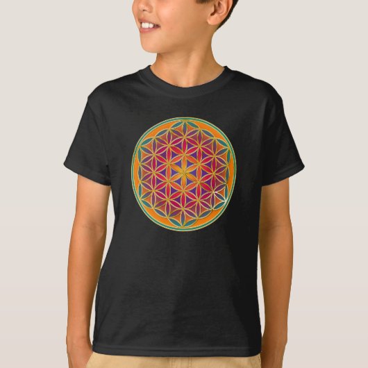花 – ボタンスタイル03 Tシャツ (正面)