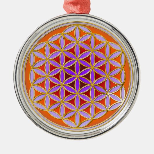 花 – ボタンスタイル04 メタルオーナメント (正面)