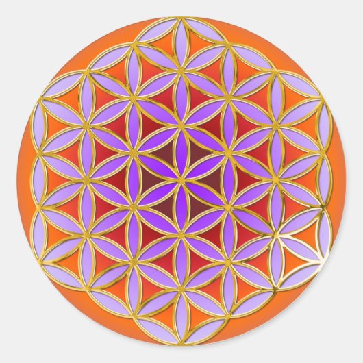 花 – ボタンスタイル04 ラウンドシール (正面)