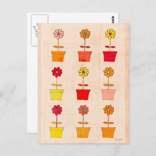 花 ポストカード (正面/裏面)