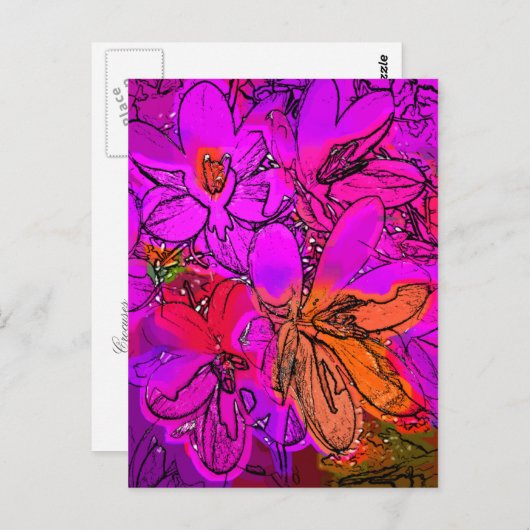 花 ポストカード (正面/裏面)