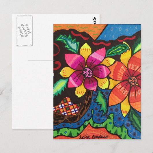 花 ポストカード (正面/裏面)