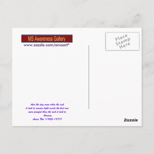 花 ポストカード (裏面)