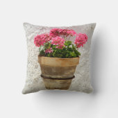 花 |ポットの花のゼラニウム クッション (裏面)
