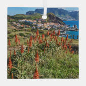 花 |マデイラ島ポルトガル ガラスオーナメント (裏面)