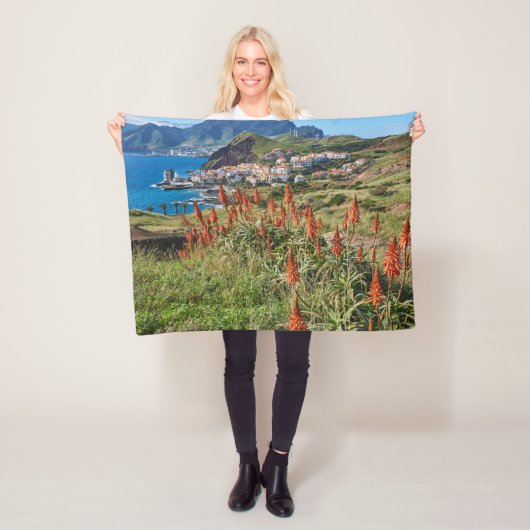 花 |マデイラ島ポルトガル フリースブランケット (インサイチュ)