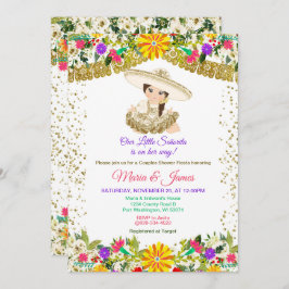 花・メキシカラフルコ・フィエスタ・カップル・シャワー 招待状
