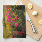 花 |モンタナ氷河の国立公園 キッチンタオル (四つ折り)